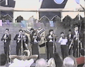 Los Changuitos Feos performing at annual St. Ambrose Festival - Oct 6, 1991