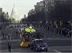 Los Changuitos Feos playing for the 4th time at a Presidential Inauguration in 33 years (Capitol in background) - 1997